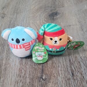 Holiday Plush Toy Set - Blue Koala and Brown Bear